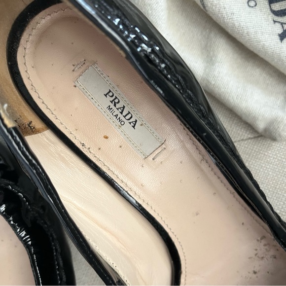 Prada Patent Leather Kitten Heels Size 41 / 10.5 Made in Italy Pre Loved. - Picture 5 of 7
